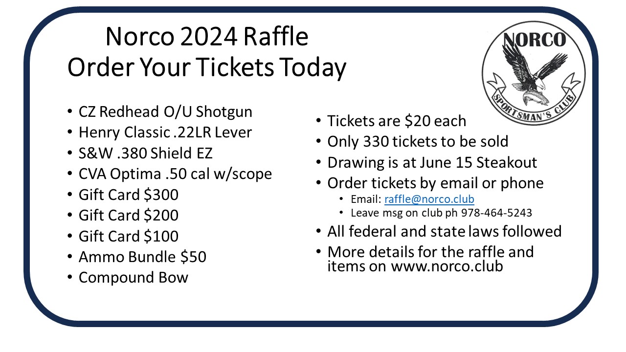 Norco 2024 Raffle - Order Form, Raffle Items Details, and Other Raffle